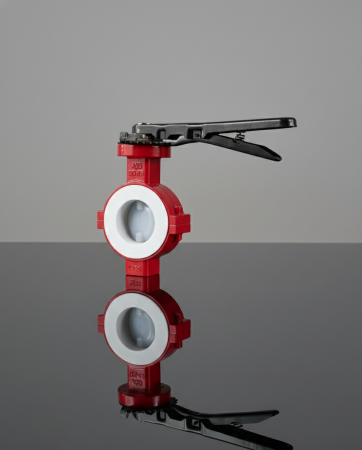 Lined Butterfly Valve Lever Operated